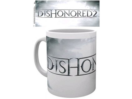 HRNEK KERAMICKÝ|DISHONORED 2  300 ml|LOGO|BÍLÝ