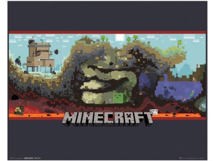 PLAKÁT 40 x 50 cm|MINECRAFT  UNDERGROUND 200 gr