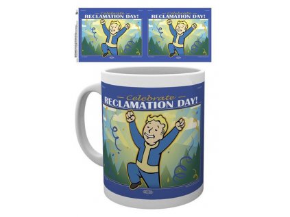 HRNEK KERAMICKÝ|FALLOUT 76  300 ml|RECLAMATION DAY|BÍLÝ