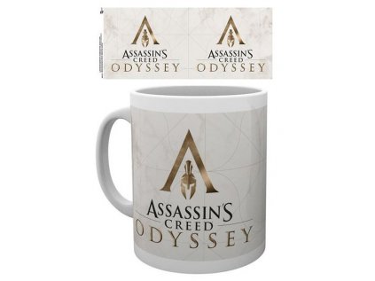 HRNEK KERAMICKÝ|ASSASSIN'S CREED  300 ml|ODYSSEY LOGO|BÍLÝ