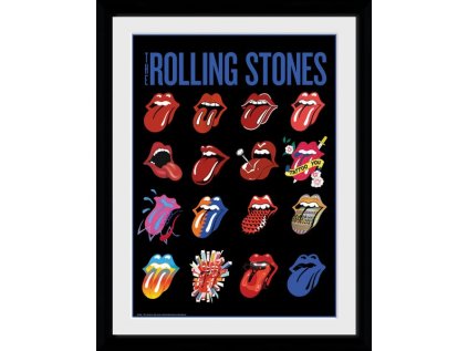 PLAKÁT V RÁMU 30 x 40 cm  ROLLING STONES|TONGUES