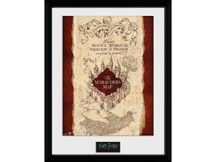 PLAKÁT V RÁMU 30 x 40 cm  HARRY POTTER|MARAUDERS MAP