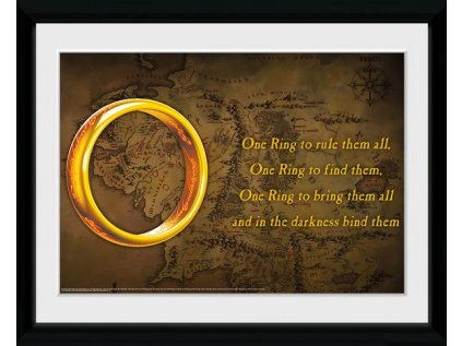 PLAKÁT V RÁMU 30 x 40 cm  LORD OF THE RINGS|ONE RING