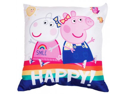 POLŠTÁŘ|PEPPA PIG  40 x 40 x 8 cm|HOORAY|POLYESTER