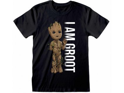 TRIČKO PÁNSKÉ|GUARDIANS OF GALAXY  I AM GROOT|ČERNÉ