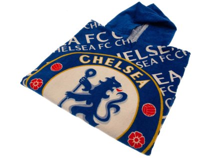 RUČNÍK DĚTSKÝ PONČO|CHELSEA FC  55 x 110 cm|ZNAK|MODRÁ