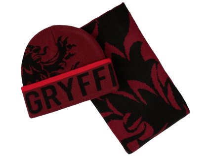ZIMNÍ SET2|ČEPICE & ŠÁLA  HARRY POTTER|GRYFFINDOR