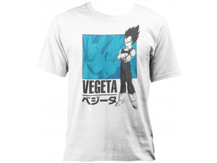 TRIČKO PÁNSKÉ|DRAGON BALL Z  VEGETA|BÍLÉ