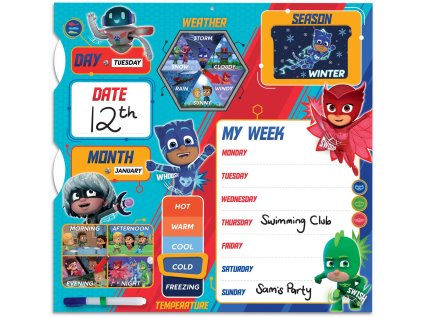 KALENDÁŘ 2025|DĚTSKÝ FIRST  PJ MASKS (34 x 35 cm)