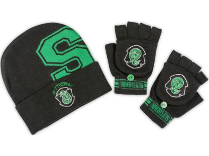 ZIMNÍ SET2|ČEPICE & RUKAVICE  HARRY POTTER|SLYTHERIN