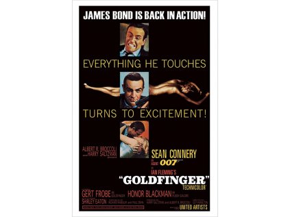 PLAKÁT 61 x 91,5 cm|JAMES BOND  GOLDFINGER EXCITEMENT