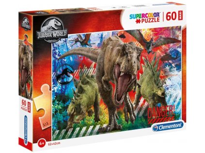 PUZZLE 60 KUSŮ|JURASSIC WORLD  DINOSAURS|62 X 42 cm