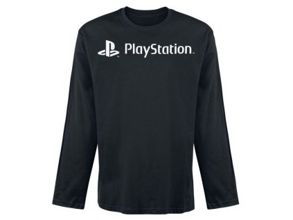 TRIČKO PÁNSKÉ S DLOUHÝM RUKÁVEM  PLAYSTATION|WHITE LOGO