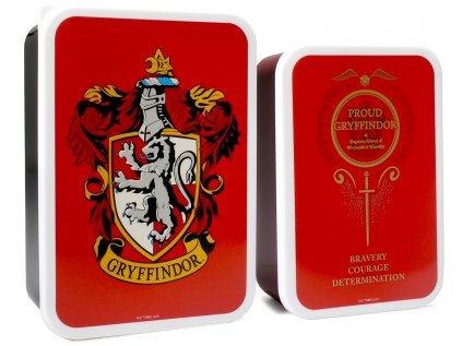 BOX NA SVAČINU|SET 2 KUSŮ  HARRY POTTER|GRYFFINDOR