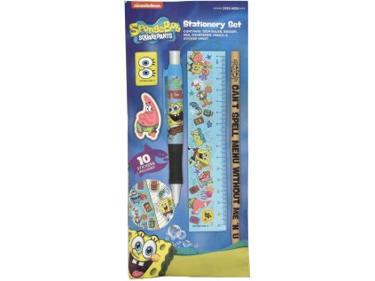 ŠKOLNÍ POMŮCKY SET6|SPONGEBOB  SQUEREPANTS|10 x 23 x 4 cm