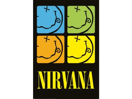 PLAKÁT 61 x 91,5 cm  NIRVANA|SMILEY SQUARES