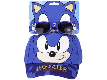 ČEPICE KŠILTOVKA DĚTSKÁ S BRÝLEMI  SONIC THE HEDGEHOG