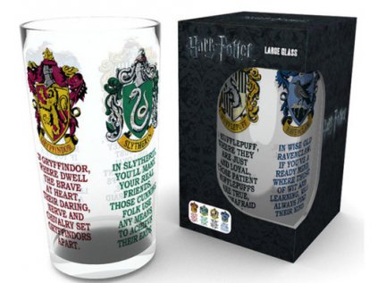 SKLENICE SKLO ČIRÉ|HARRY POTTER  500 ml|HOUSE CRESTS