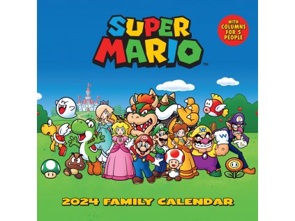 KALENDÁŘ 2024 PLÁNOVACÍ|PC HRY  SUPER MARIO (30,5 x 30,5|61 cm)