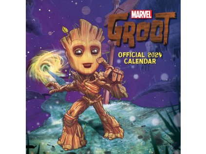 KALENDÁŘ 2024|KOMIKS  MARVEL|GROOT (30,5 x 30,5 cm)