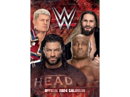 KALENDÁŘ 2024|SPORT  WWE MEN (29,7 x 42 cm)