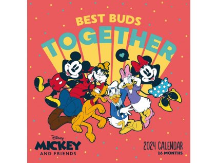 KALENDÁŘ 2024|DĚTSKÝ  MICKEY & MINNIE (30 cm x 30|60 cm)