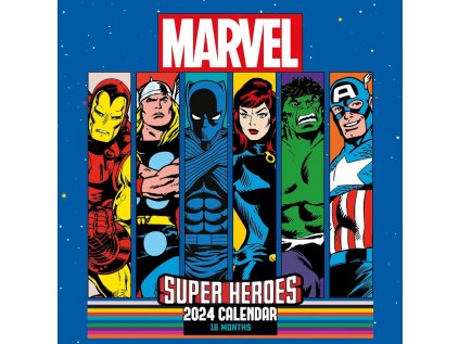KALENDÁŘ 2024|KOMIKS  MARVEL|SUPER HEROES (30 cm x 30)