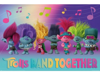 PLAKÁT 61 x 91,5 cm|TROLLS  BAND TOGETHER