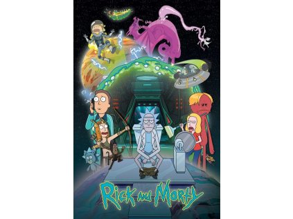 PLAKÁT 61 x 91,5 cm  RICK AND MORTY|TOILET ADVENTURE