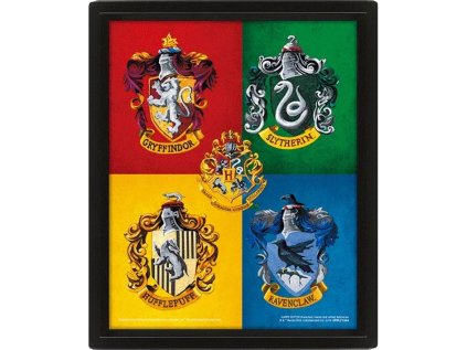 OBRÁZEK 3D|26 x 20 cm  HARRY POTTER|COLORFUL CREST