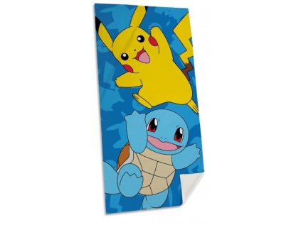 RUČNÍK OSUŠKA|POKÉMON  PIKACHU & SQUIRTLE|70 x 140 cm