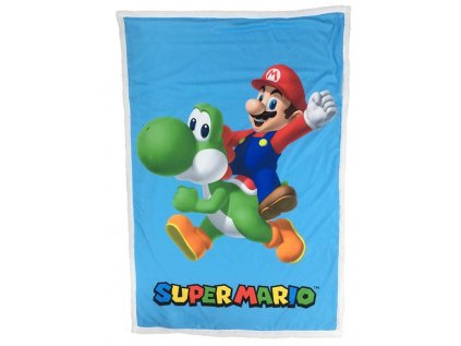 DEKA FLEECE SHERPA|SUPER MARIO  MARIO AND YOSHI|100 x 140 cm