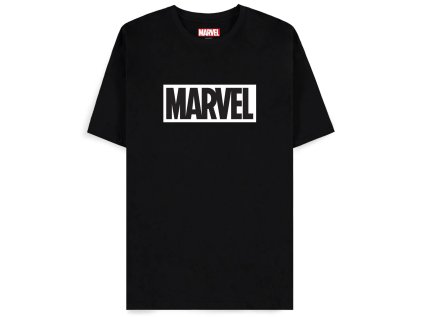 TRIČKO PÁNSKÉ|MARVEL  LOGO|ČERNÉ