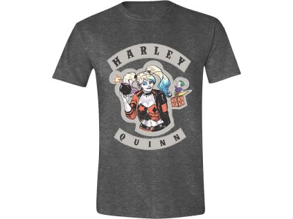 TRIČKO PÁNSKÉ|DC COMICS  HARLEY QUINN|DARK HEATHER