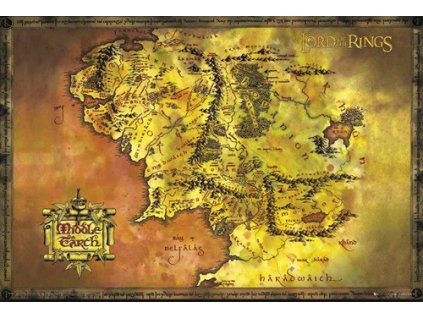 PLAKÁT 61 x 91,5 cm|LORD OF RINGS  MAP