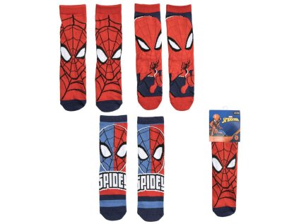 PONOŽKY DĚTSKÉ|SET 3 PÁRŮ  MARVEL|SPIDERMAN
