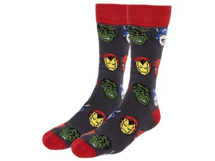 PONOŽKY PÁNSKÉ|MARVEL|AVENGERS  FACES|VELIKOST (EU 38-45)