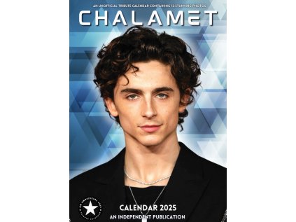 KALENDÁŘ 2025|FILM  TIMOTHÉE CHALAMET (29,7 x 42 cm) A3