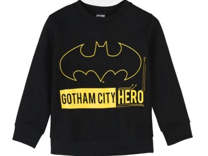 MIKINA DĚTSKÁ|DC COMICS|BATMAN  GOTHAM CITY HERO|ČERNÁ (12 let)