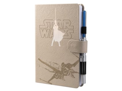 BLOK|ZÁPISNÍK A5|STAR WARS  LUKE SKYWALKER|SE SVÍTÍCÍ PROPISKOU