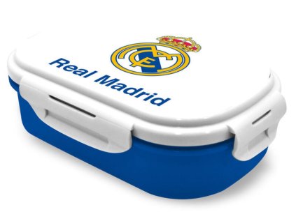 BOX NA SVAČINU S PŘÍBOREM  FC REAL MADRID LOGO|21 x 14 x 6 cm