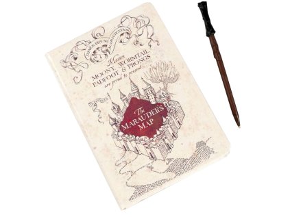 BLOK|ZÁPISNÍK A5 SET 2|HARRY POTTER  MARAUDERS MAP|S PROPISKOU