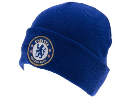 ČEPICE ÚPLETOVÁ ZIMNÍ|CHELSEA FC  LOGO|MODRÁ|UNIVERZÁLNÍ
