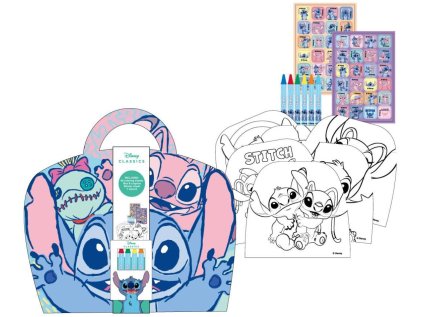 KREATIVNÍ SET3|DISNEY|LILO & STITCH  OMALOVÁNKY-VOSKOVKY-SAMOLEPKY