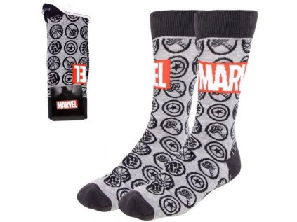 PONOŽKY PÁNSKÉ|MARVEL|AVENGERS  MAIN LOGO AND ICONS|EU 38-45