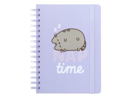 BLOK|ZÁPISNÍK A5|KROUŽKOVÁ VAZBA  PUSHEEN|NAP TIME|14,8 x 21 cm