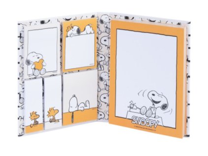 BLOK PLÁNOVACÍ A6|SNOOPY  LAZY DAYS|S LEPÍCÍMI ŠTÍTKY
