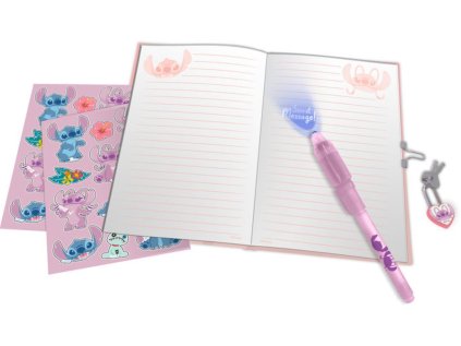 BLOK|ZÁPISNÍK SET3|LILO & STITCH  BLOK-SVÍTÍCÍ PROPISKA-SAMOLEPKY
