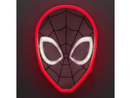 LAMPA DEKORATIVNÍ|MARVEL|SPIDERMAN  MASK ICON|LED NEON|23 x 26 cm