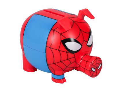 POKLADNIČKA PLASTOVÁ|MARVEL  SPIDERMAN|PIG|16 x 12 x 11 cm